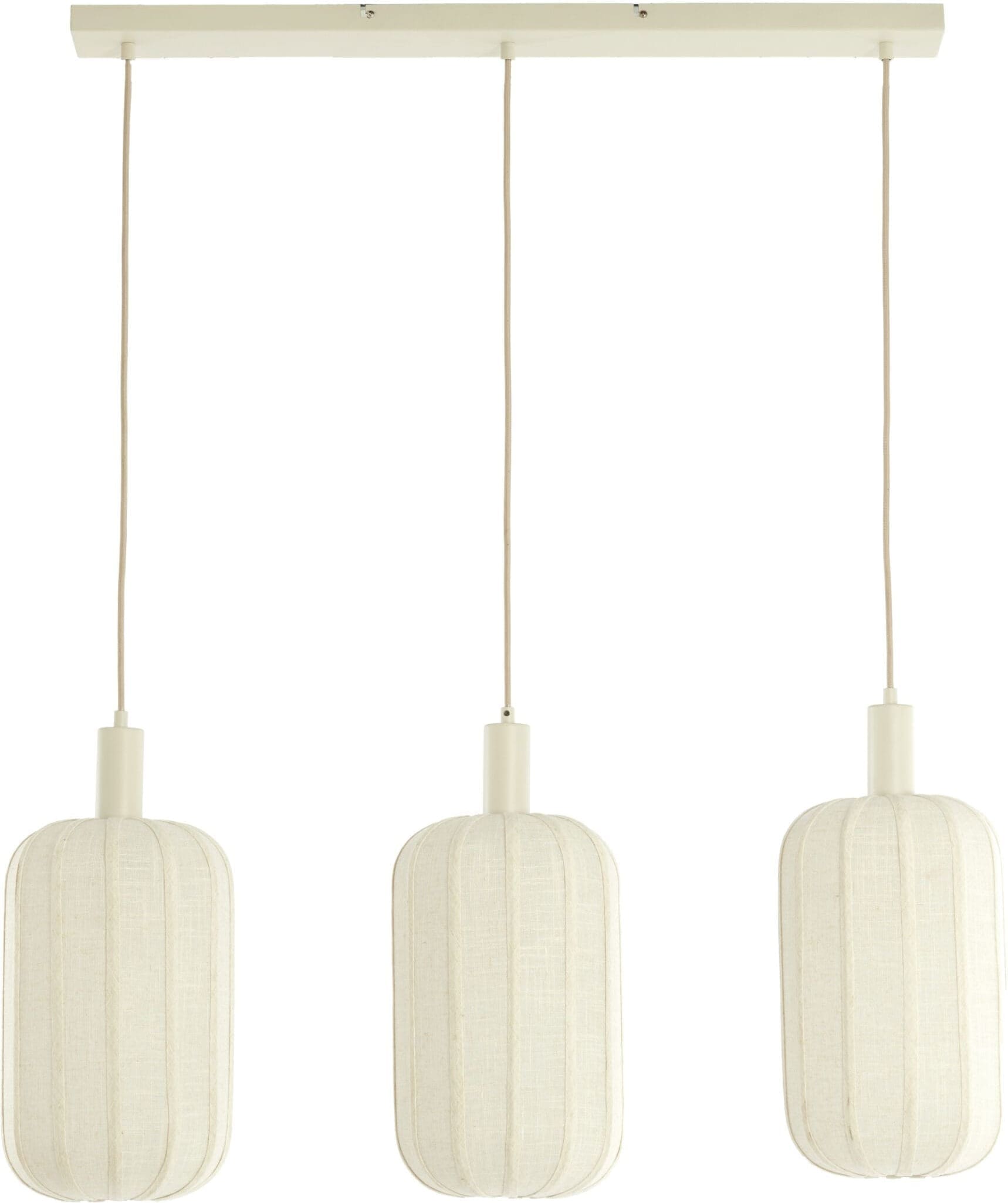 Light & Living Hanglamp Tufia - linnen crème Wit Hanglamp