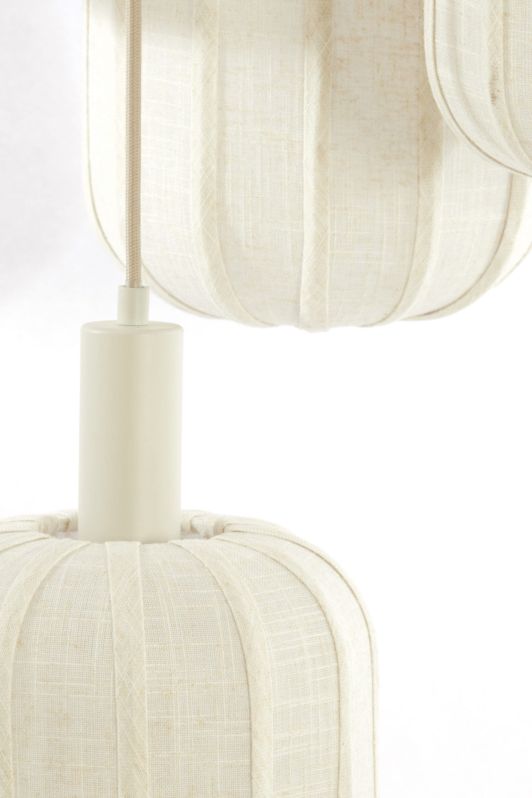 Light & Living Hanglamp Tufia - linnen crème Wit Hanglamp