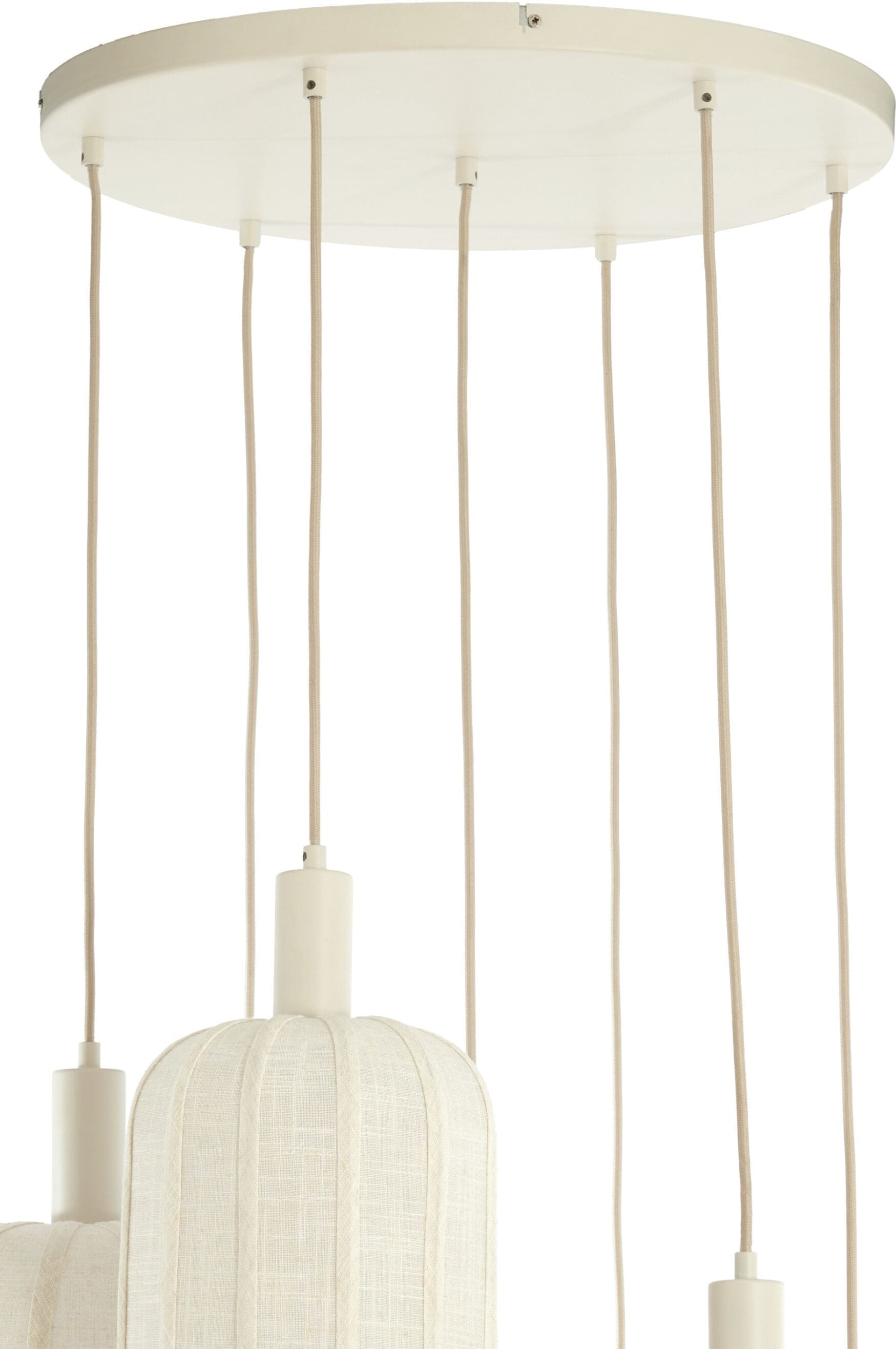 Light & Living Hanglamp Tufia - linnen crème Wit Hanglamp