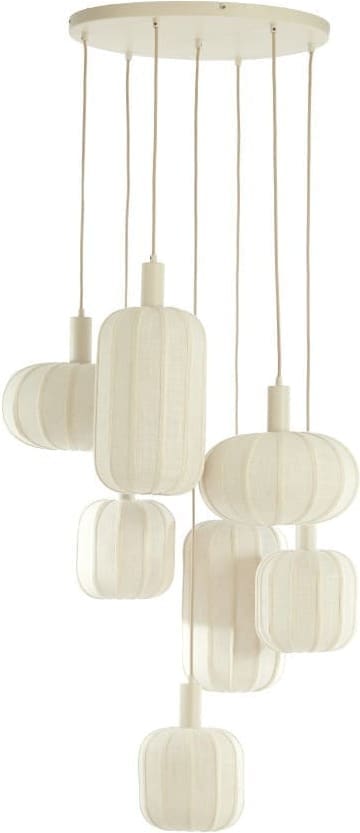 Light & Living Hanglamp Tufia - linnen crème Wit Hanglamp