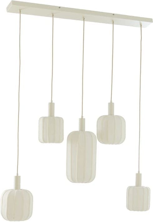 Light & Living Hanglamp Tufia - linnen crème Wit Hanglamp