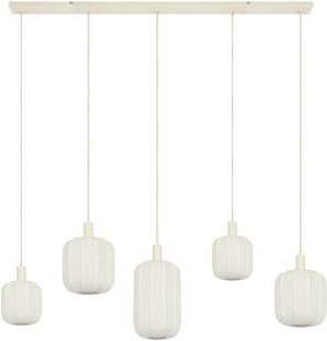 Light & Living Hanglamp Tufia - linnen crème Wit Hanglamp