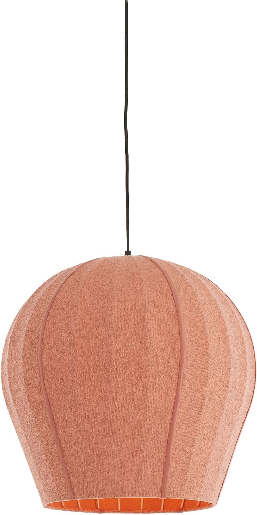 Light & Living Hanglamp Zagori - bouclé koraal Rood Hanglamp