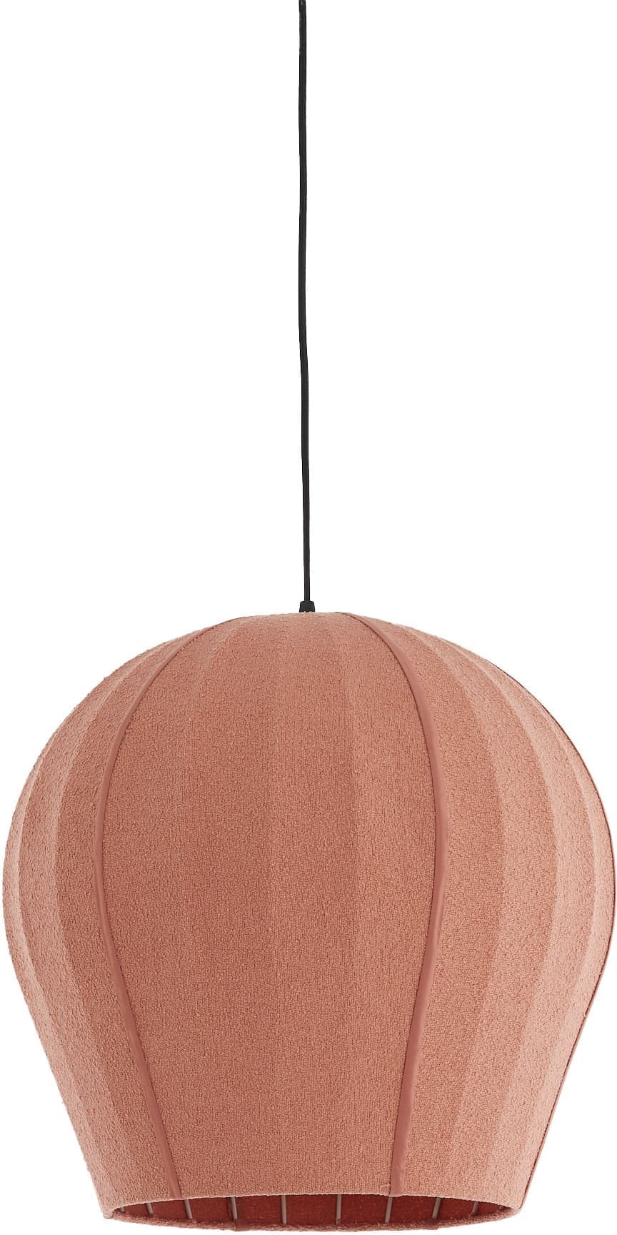 Light & Living Hanglamp Zagori - bouclé koraal Rood Hanglamp