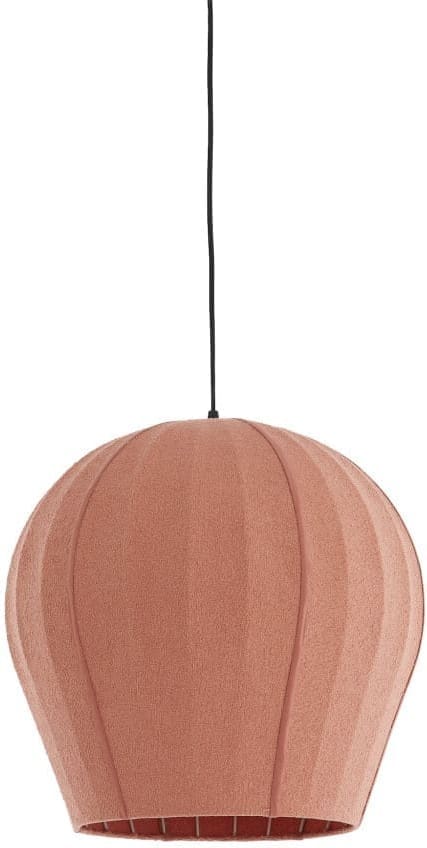 Light & Living Hanglamp Zagori - bouclé koraal Rood Hanglamp