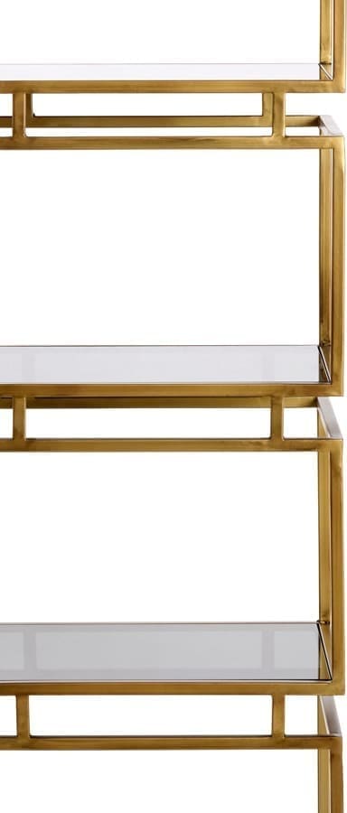 Light & Living Kast Lucambo - glas smoke+antiek brons Bruin Kast