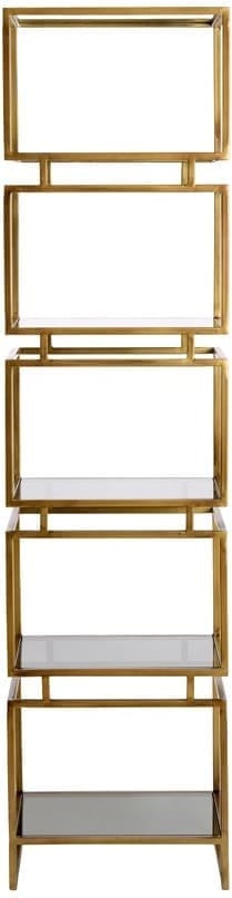 Light & Living Kast Lucambo - glas smoke+antiek brons Bruin Kast