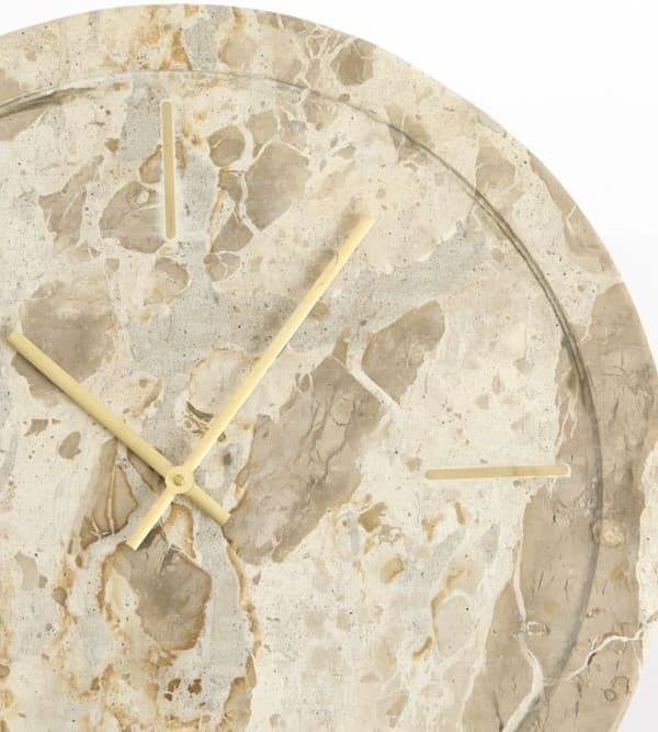 Light & Living Klok Sistelo - marmer taupe Grijs Klok