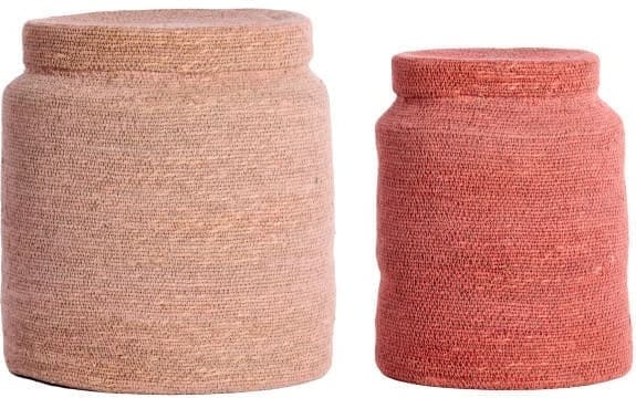 Light & Living Mand Betania - zeegras licht roze+roze Roze Mand