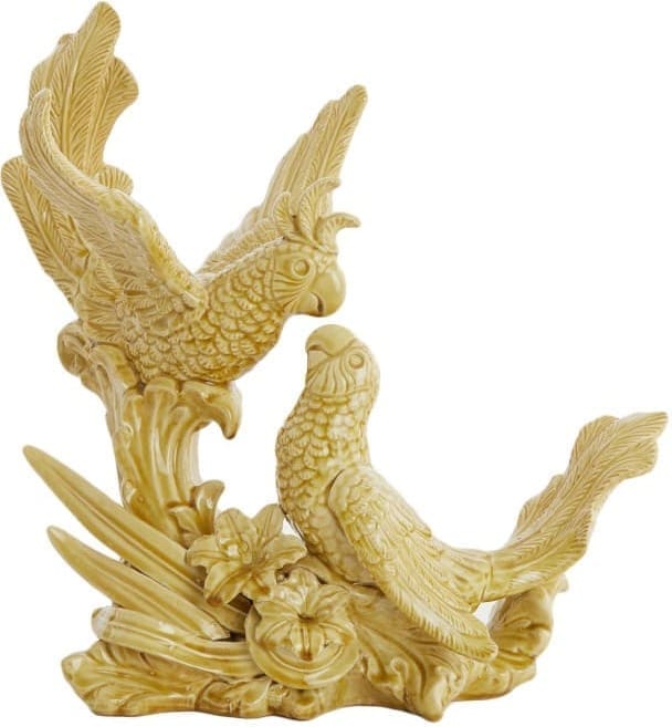 Light & Living Ornament Birds - keramiek okergeel Geel Ornament