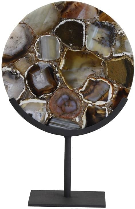 Light & Living Ornament Gouya - agaat bruin+mat zwart Zwart Ornament