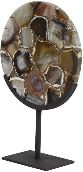 Light & Living Ornament Gouya - agaat bruin+mat zwart Zwart Ornament