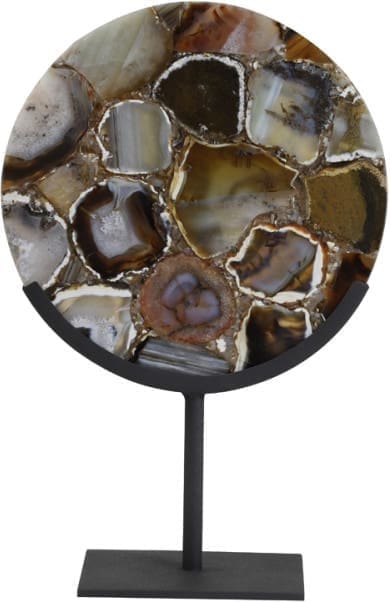 Light & Living Ornament Gouya - agaat bruin+mat zwart Zwart Ornament