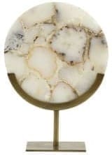 Light & Living Ornament Gouya - wit agaat+antiek brons Wit Ornament