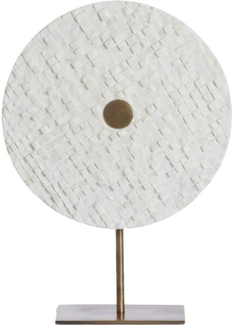 Light & Living Ornament Yvo - marmer wit+antiek brons Brons Ornament