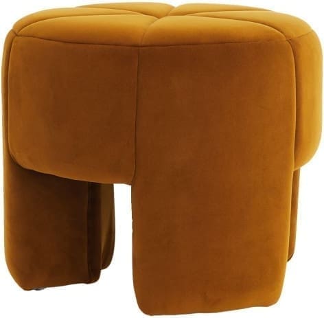 Light & Living Poef Batoemi - velvet okergeel Geel Poef