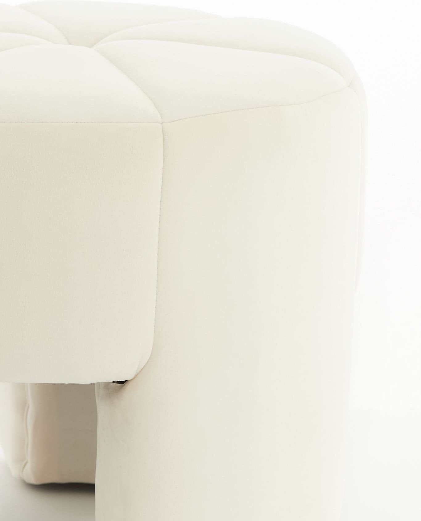 Light & Living Poef Batoemi - velvet wit Wit Poef