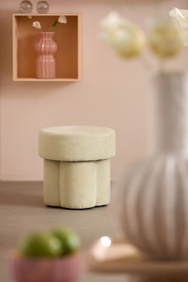 Light & Living Poef Curtea - licht groen Groen Poef