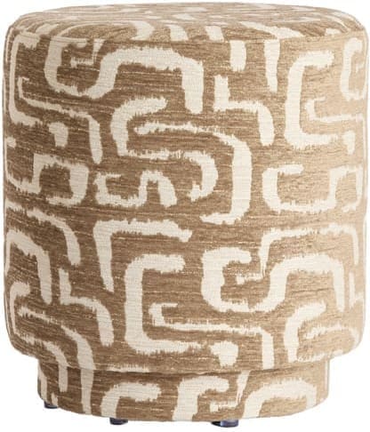 Light & Living Poef Davonte - groen-grijs+beige Bruin Poef