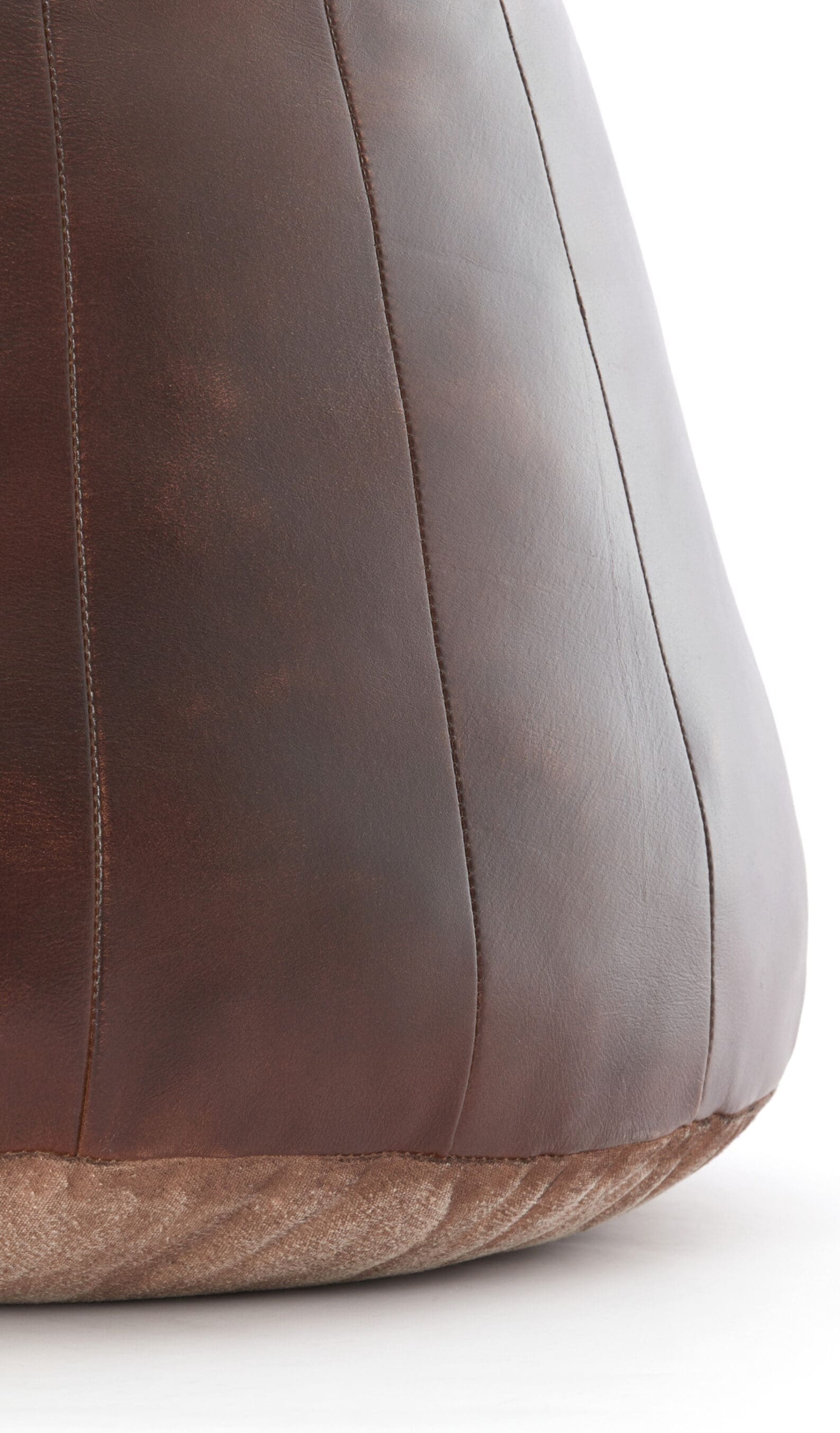 Light & Living Poef Dovio - leer donker bruin Bruin Poef