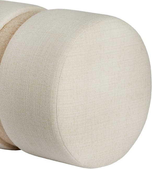 Light & Living Poef Novira - beige+crème Bruin Poef