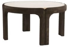 Light & Living Salontafel Ali - hout grijs-d bruin+travertin zand Grijs Salontafel