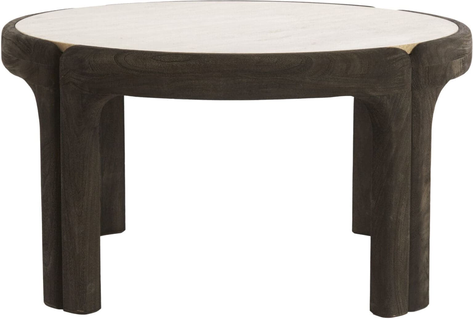 Light & Living Salontafel Ali - hout grijs-d bruin+travertin zand Grijs Salontafel