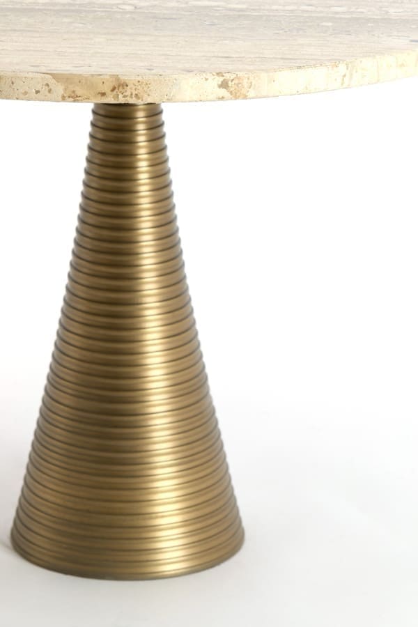 Light & Living Salontafel Bahia - zand travertin+antiek brons Bruin Salontafel