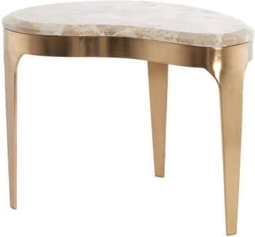 Light & Living Salontafel Giulio - marmer taupe+antiek brons Bruin Salontafel