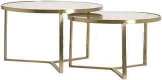 Light & Living Salontafel Serelle - licht goud+gls bruin Goud Salontafel