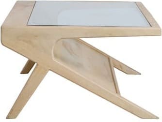 Light & Living Salontafel Yuki - mango hout naturel+glas Bruin Salontafel