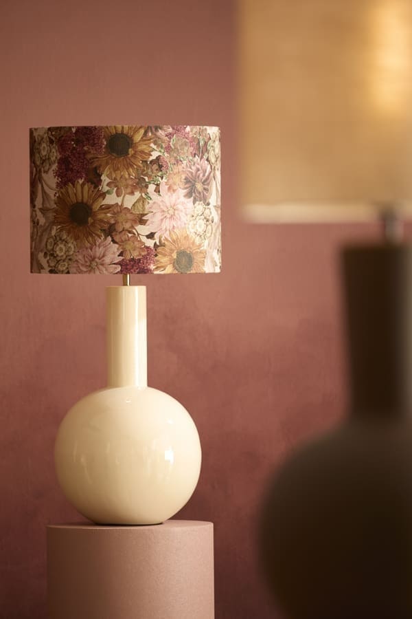 Light & Living Tafellamp Benao - glans crème Wit Tafellamp