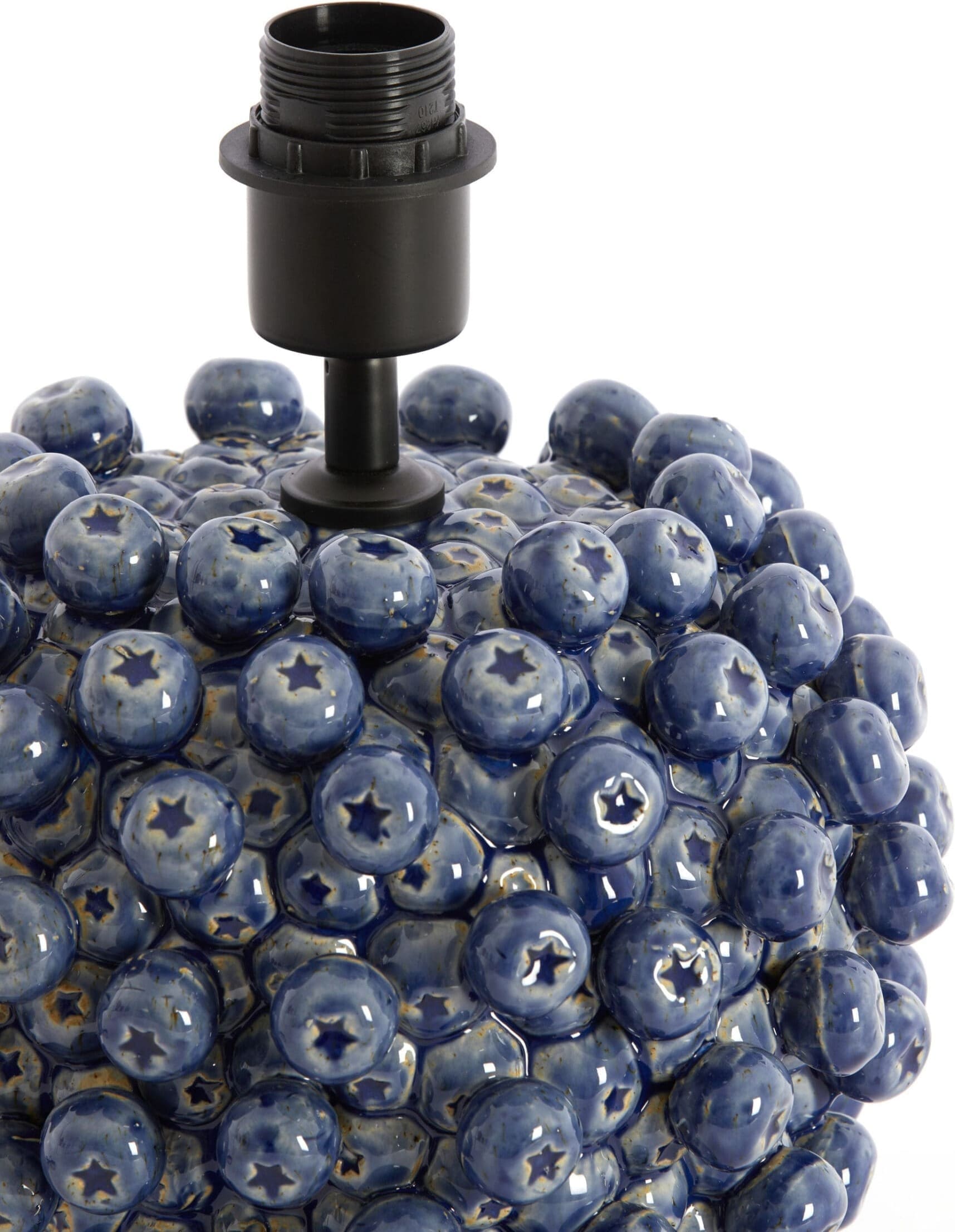 Light & Living Tafellamp Berries - keramiek donker blauw Blauw Tafellamp