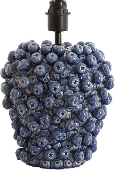 Light & Living Tafellamp Berries - keramiek donker blauw Blauw Tafellamp