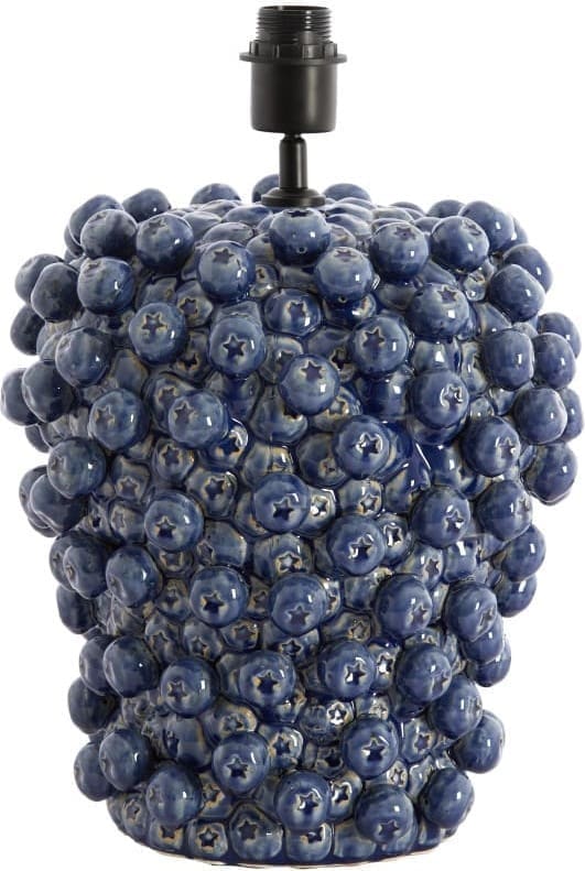 Light & Living Tafellamp Berries - keramiek donker blauw Blauw Tafellamp
