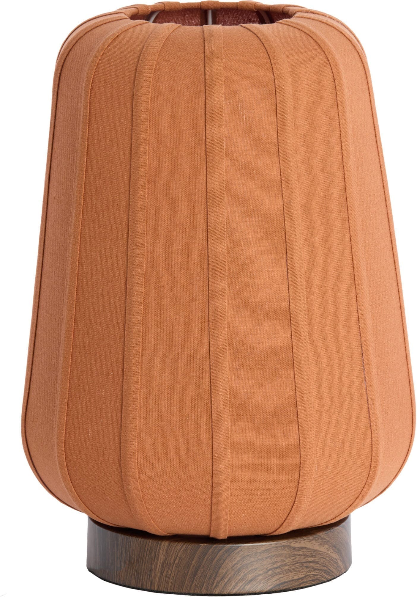 Light & Living Tafellamp Bibia - hout print donker bruin+terra Oranje Tafellamp