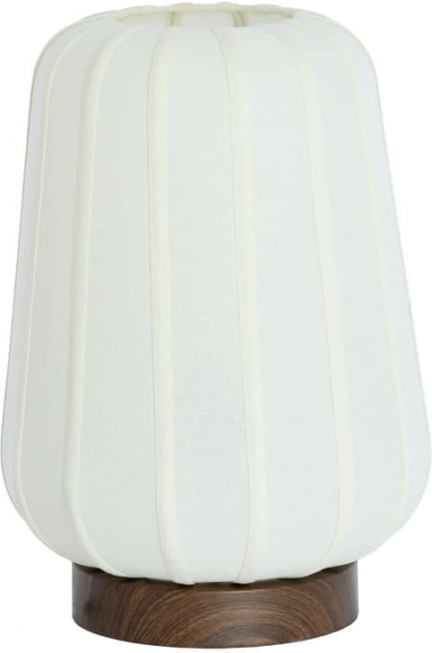 Light & Living Tafellamp Bibia - hout print donker bruin+wit Wit Tafellamp