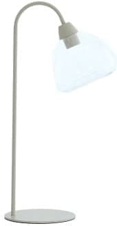 Light & Living Tafellamp Bisho - glas helder+crème Wit Tafellamp