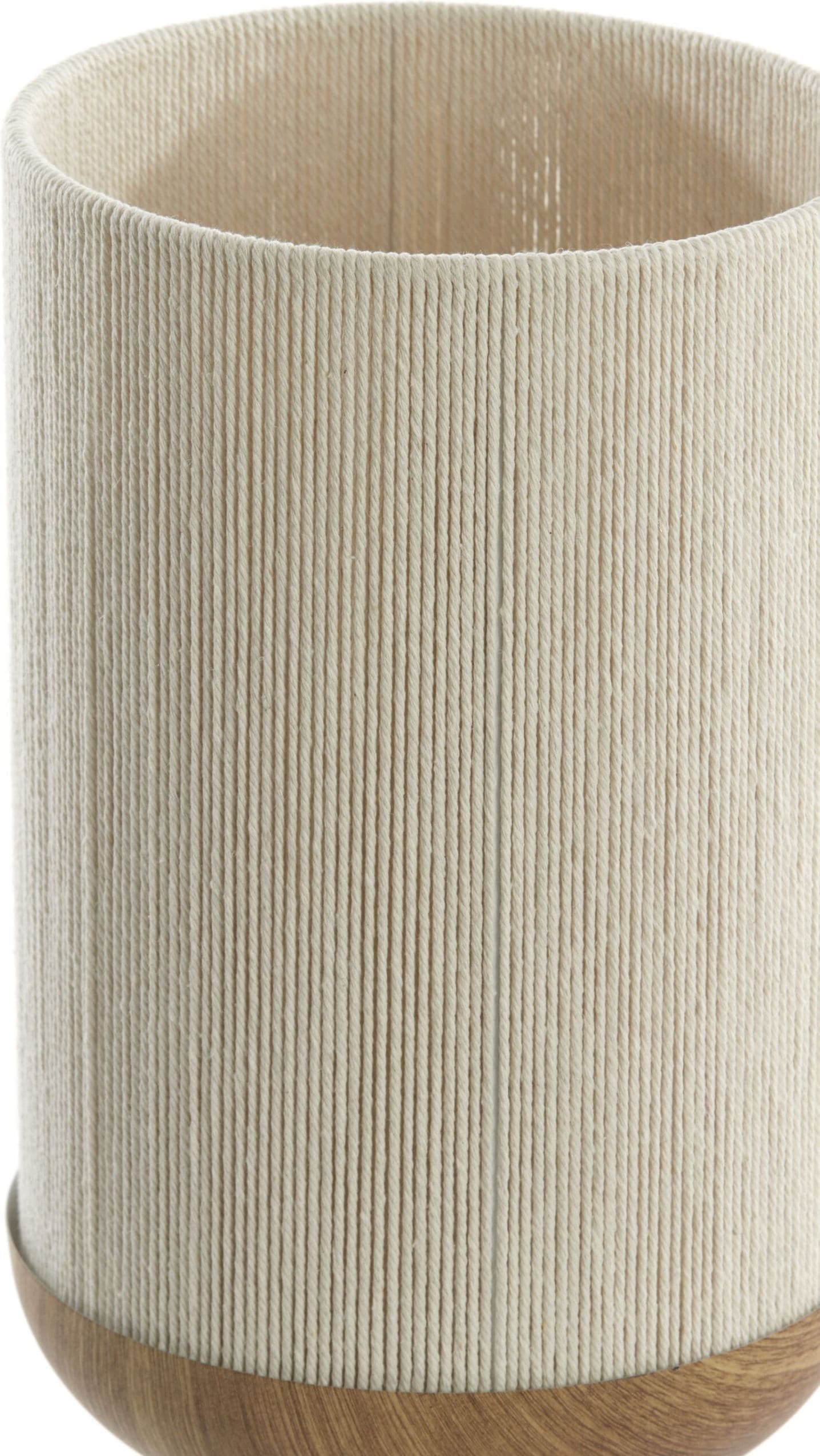 Light & Living Tafellamp Dania - hout print naturel+touw crème Bruin Tafellamp