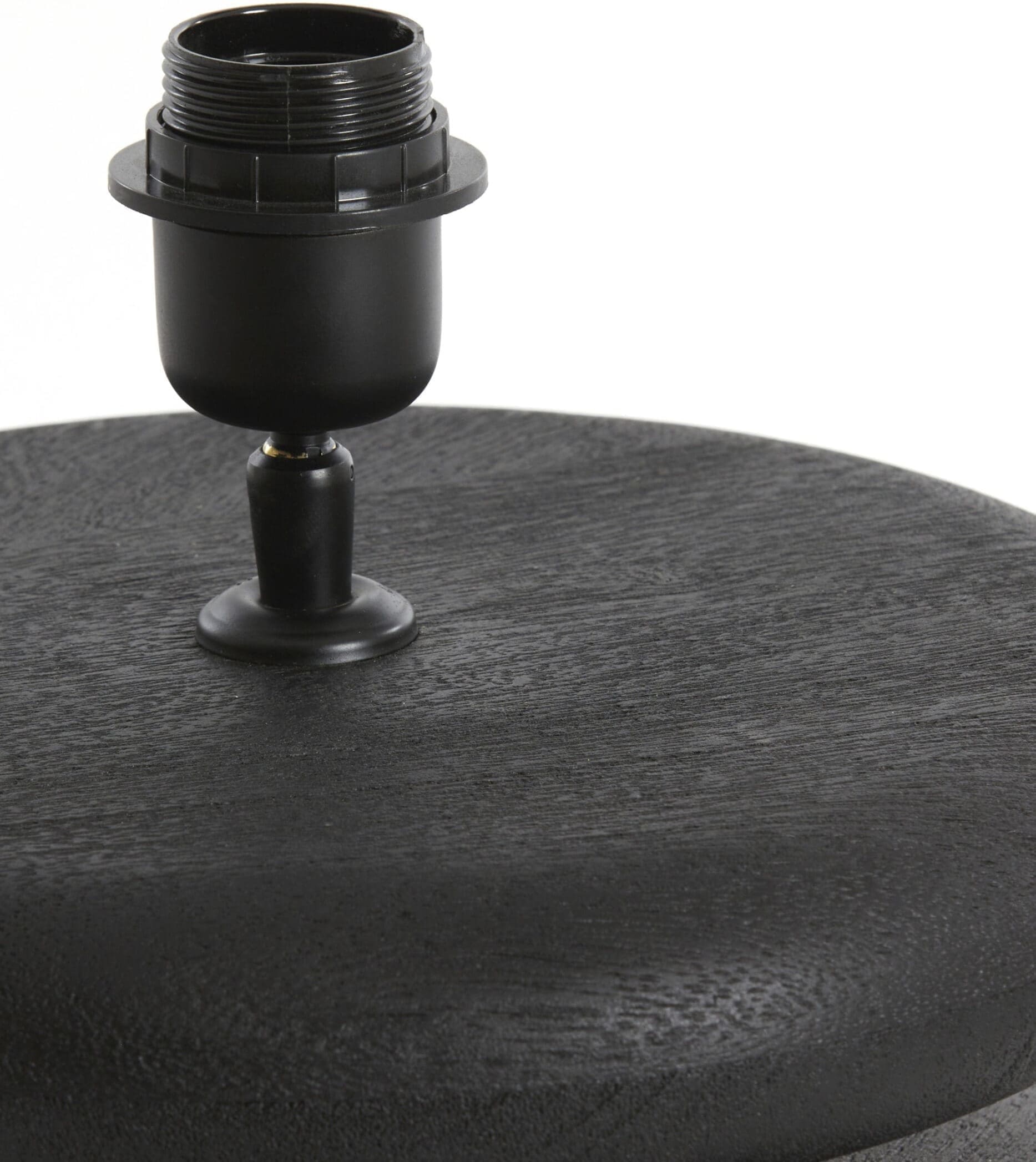 Light & Living Tafellamp Eboli - hout mat zwart Zwart Tafellamp