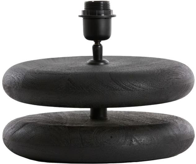 Light & Living Tafellamp Eboli - hout mat zwart Zwart Tafellamp
