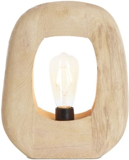 Light & Living Tafellamp Kelafo - hout mat naturel Bruin Tafellamp