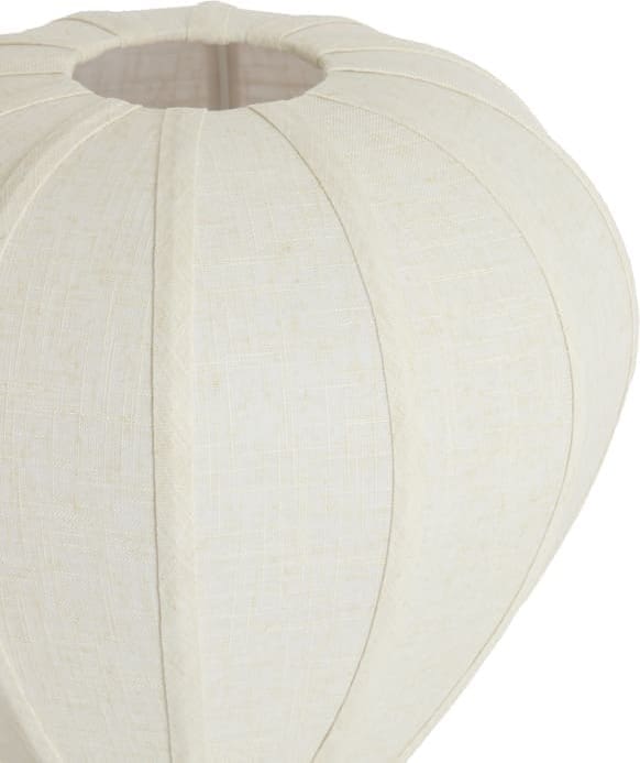 Light & Living Tafellamp Kyzo - hout print naturel+linnen crème Wit Tafellamp