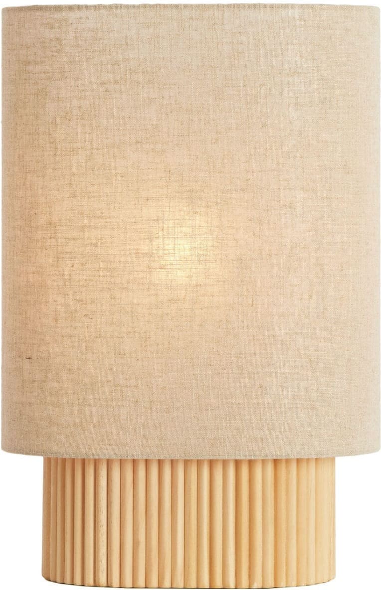 Light & Living Tafellamp Laslo - hout naturel+linnen naturel Bruin Tafellamp