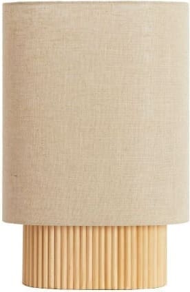 Light & Living Tafellamp Laslo - hout naturel+linnen naturel Bruin Tafellamp
