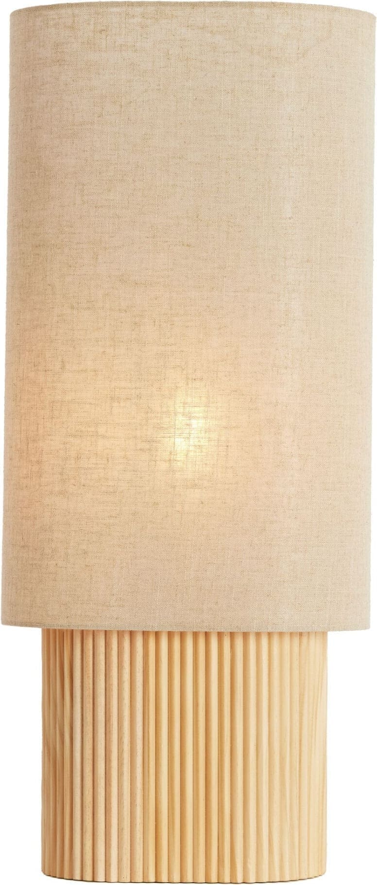 Light & Living Tafellamp Laslo - hout naturel+linnen naturel Bruin Tafellamp