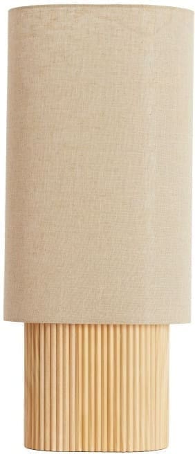 Light & Living Tafellamp Laslo - hout naturel+linnen naturel Bruin Tafellamp