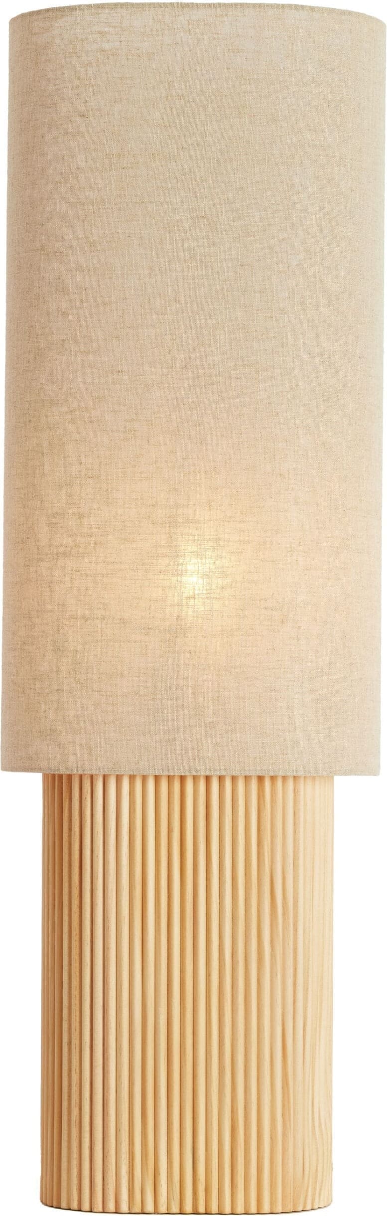 Light & Living Tafellamp Laslo - hout naturel+linnen naturel Bruin Tafellamp