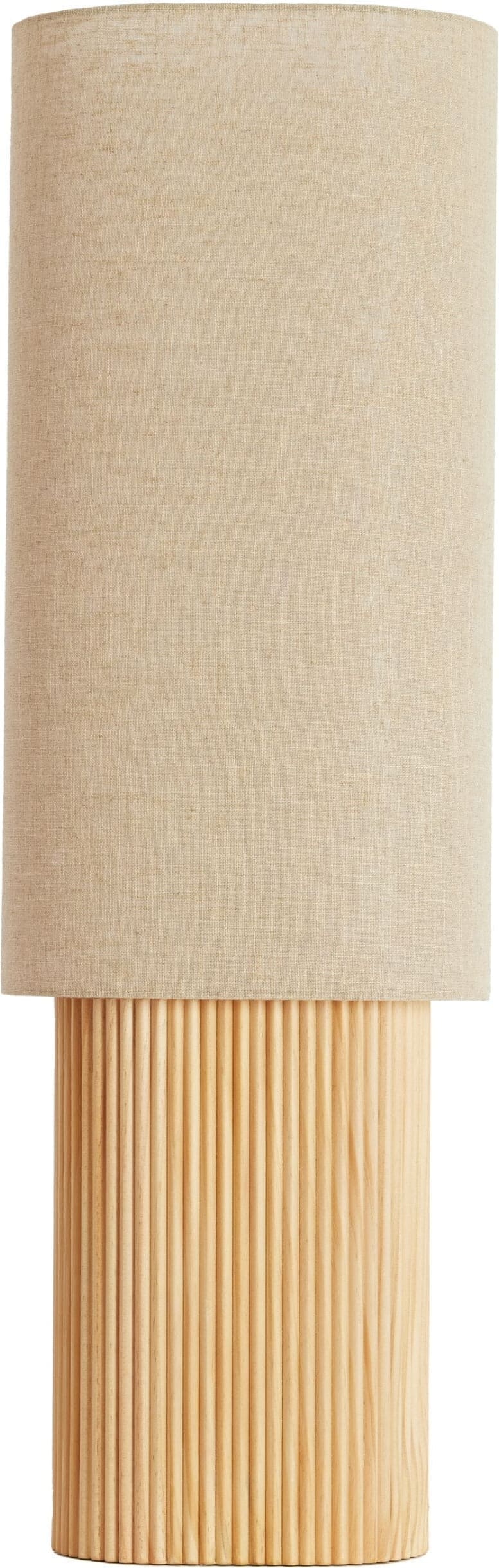 Light & Living Tafellamp Laslo - hout naturel+linnen naturel Bruin Tafellamp
