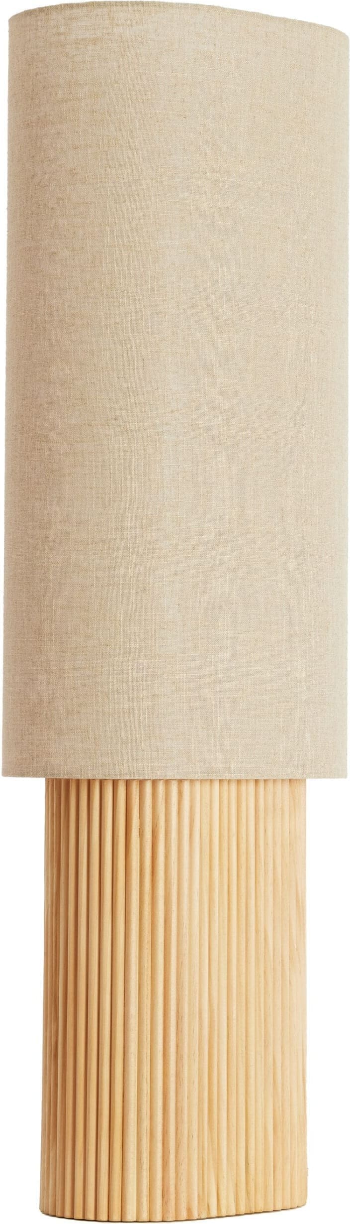 Light & Living Tafellamp Laslo - hout naturel+linnen naturel Bruin Tafellamp